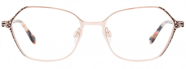 Takumi TK1211 Eyeglasses, 010 - Sat Pink Gold & Black / Pink Tort