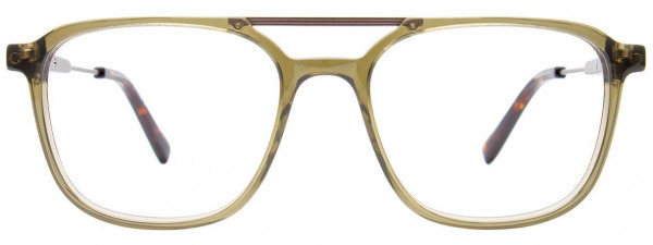 Takumi TK1209 Eyeglasses, 060 - Transparent Khaki & Steel
