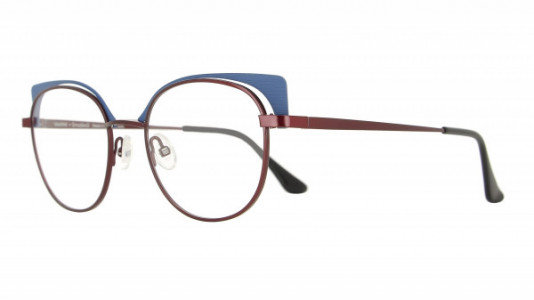 Vanni High Line V4406 Eyeglasses, shiny burgundy/ matt solid navy blue