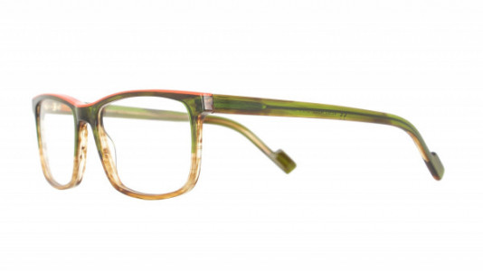 Vanni VANNI Uomo V2122 Eyeglasses, green-brown havana/ orange line