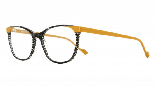 Vanni Spirit V1732 Eyeglasses, black wired/solid yellow