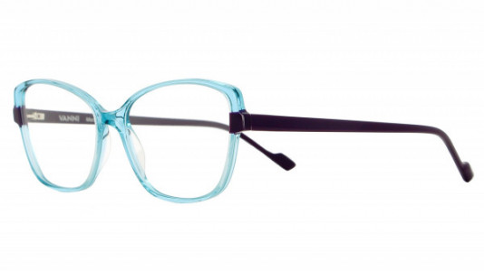 Vanni Spirit V1734 Eyeglasses, transparent light blue/solid  purple
