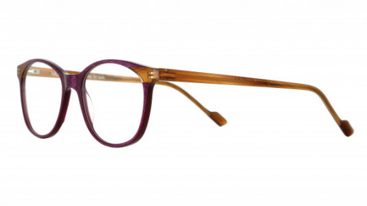 Vanni Spirit V1738 Eyeglasses, purple micropixel / brown transparent horn