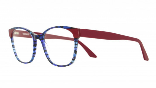 Vanni Spirit V1737 Eyeglasses, blue macro/solid red