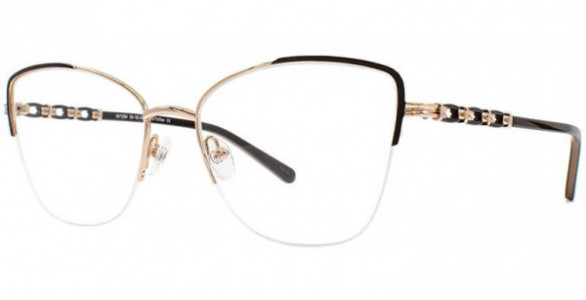 Adrienne Vittadini 1284 Eyeglasses, Gld/Toffee
