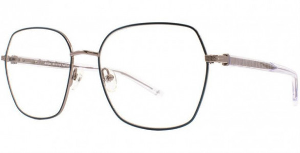 Adrienne Vittadini 1304 Eyeglasses, Teal/Gun
