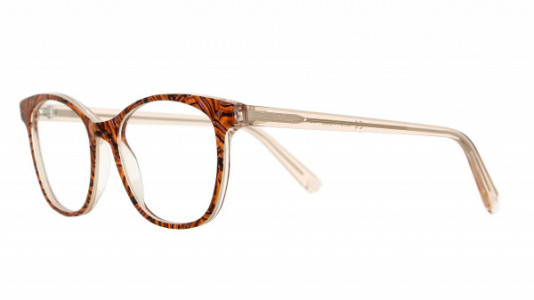 Vanni VANNI Petite M131 Eyeglasses, brown-orange pattern on transparent soft beige base
