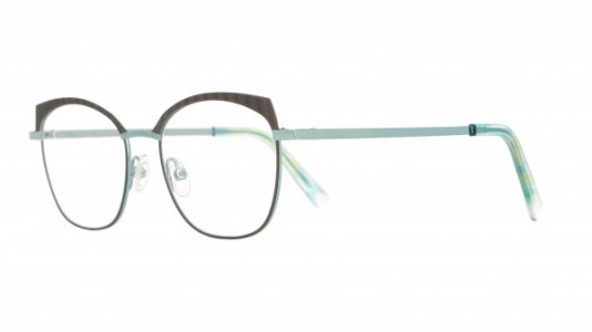 Vanni VANNI Petite M332 Eyeglasses, shiny light blue/ matt brown