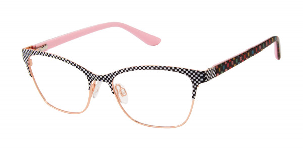 gx by Gwen Stefani GX835 Eyeglasses, Black Checker (BLK)