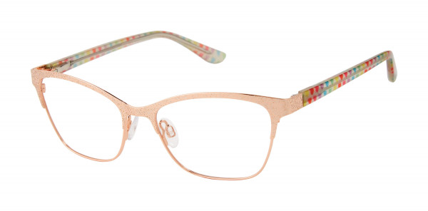 gx by Gwen Stefani GX835 Eyeglasses, Gold Glitter/Rose Gold (RGD)
