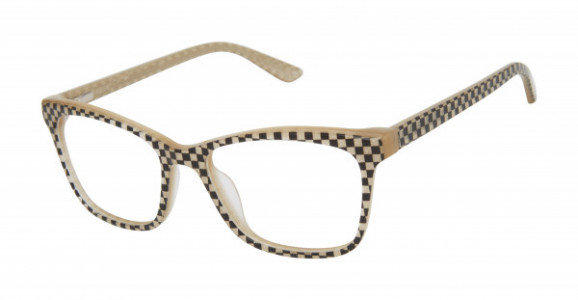 gx by Gwen Stefani GX834 Eyeglasses, Black Checker Board (BLK)