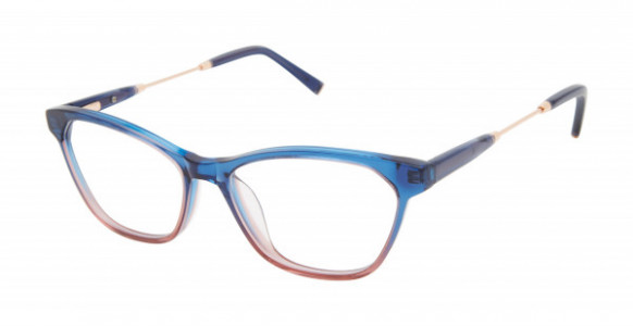 Kate Young K353 Eyeglasses, Blue/ Rose Gold (BLU)