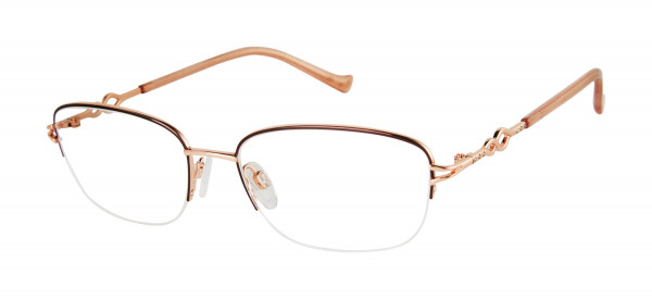 Tura R599 Eyeglasses, Brown/Rose Gold (BRN)