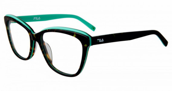Fila VFI398 Eyeglasses, GREEN HAVANA (07NV)