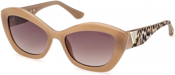 Guess GU7868 Sunglasses, 57F - Shiny Beige / Gradient Brown