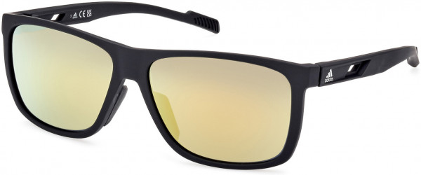 adidas SP0067 Sunglasses, 02N - Matte Black / Matte Light Green
