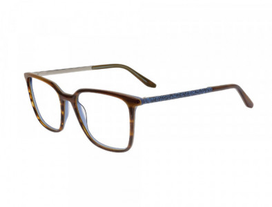 Club Level Designs CLD9354 Eyeglasses, C-1 Brown Horn