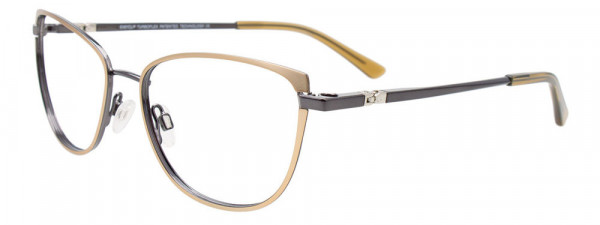 EasyClip EC624 Eyeglasses, 010 - Gold & Dark Grey