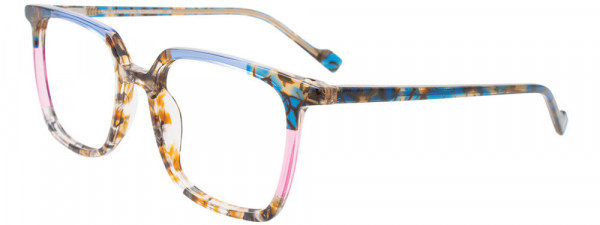 Takumi TK1257 Eyeglasses, 015 - Grey Brn Marb & Blue & Pink Tr