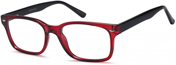4U US115 Eyeglasses, Burgundy Black