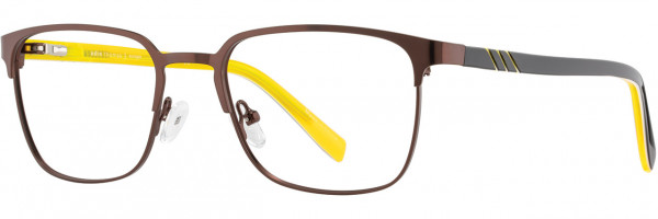 Adin Thomas Adin Thomas 572 Eyeglasses, 3 - Chocolate / Black / Yellow