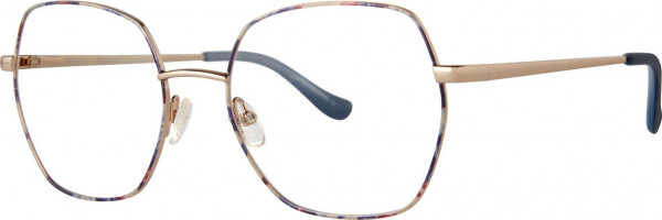 Kensie Incognito Eyeglasses, Navy Gold