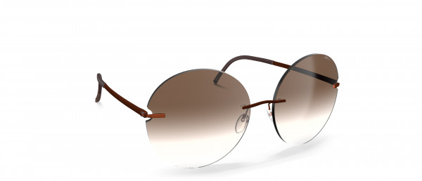 Silhouette Rimless Shades 8190 Sunglasses, 2540 Classic Brown Gradient