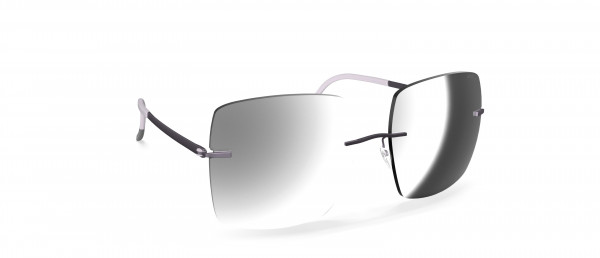 Silhouette Rimless Shades 8191 Sunglasses, 4040 SLM Silver Mirror Gradient