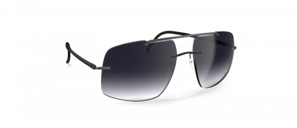 Silhouette Rimless Shades 8739 Sunglasses, 6560 Classic Grey Gradient