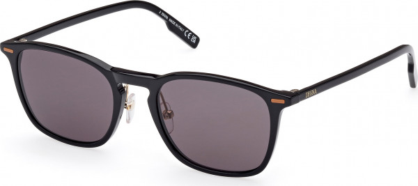 Ermenegildo Zegna EZ0211-H Sunglasses, 01A - Shiny Black / Shiny Black