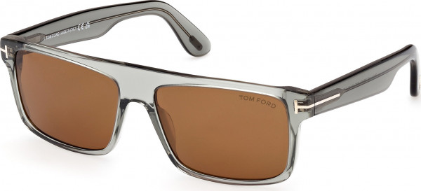 Tom Ford FT0999 PHILIPPE-02 Sunglasses, 20E - Shiny Grey / Shiny Grey