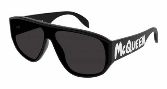 Alexander McQueen AM0386S Sunglasses, 001 - BLACK with GREY lenses