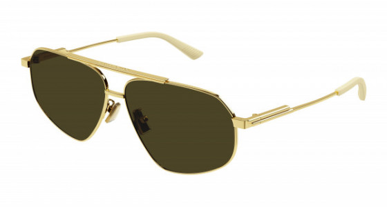 Bottega Veneta BV1194S Sunglasses, 002 - GOLD with BROWN lenses