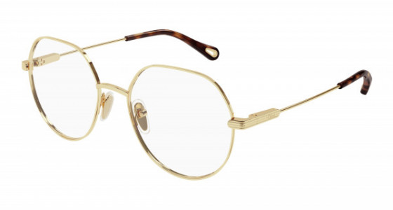 Chloé CH0137O Eyeglasses, 001 - GOLD with TRANSPARENT lenses