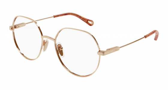 Chloé CH0137O Eyeglasses, 002 - GOLD with TRANSPARENT lenses