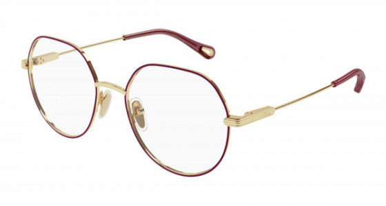 Chloé CH0137O Eyeglasses, 007 - GOLD with TRANSPARENT lenses