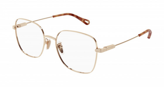 Chloé CH0141OA Eyeglasses, 002 - GOLD with TRANSPARENT lenses