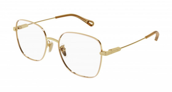 Chloé CH0141OA Eyeglasses, 004 - GOLD with TRANSPARENT lenses