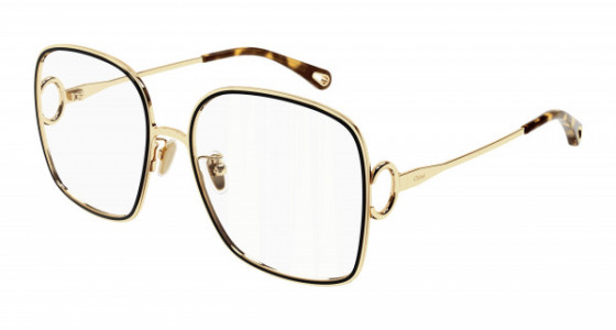 Chloé CH0147O Eyeglasses, 001 - GOLD with TRANSPARENT lenses