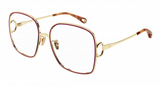Chloé CH0147O Eyeglasses, 004 - GOLD with TRANSPARENT lenses