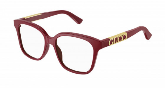 Gucci GG1192O Eyeglasses, 006 - RED with TRANSPARENT lenses