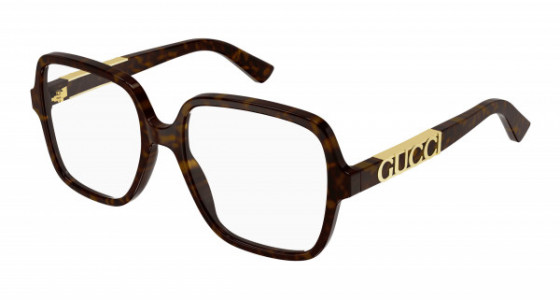 Gucci GG1193O Eyeglasses, 002 - HAVANA with TRANSPARENT lenses