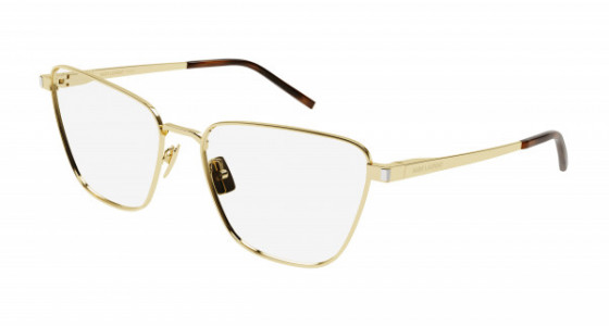 Saint Laurent SL 551 OPT Eyeglasses, 003 - GOLD with TRANSPARENT lenses
