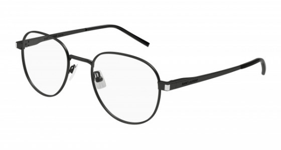 Saint Laurent SL 555 OPT Eyeglasses, 001 - BLACK with TRANSPARENT lenses