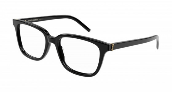 Saint Laurent SL M110 Eyeglasses, 001 - BLACK with TRANSPARENT lenses