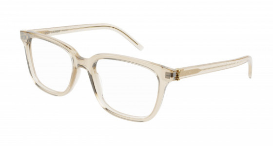 Saint Laurent SL M110 Eyeglasses, 007 - NUDE with TRANSPARENT lenses