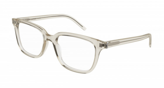 Saint Laurent SL M110 Eyeglasses, 008 - BEIGE with TRANSPARENT lenses