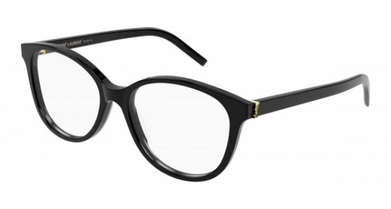 Saint Laurent SL M112 Eyeglasses, 001 - BLACK with TRANSPARENT lenses