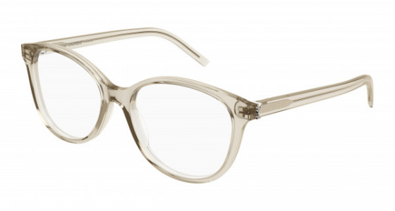Saint Laurent SL M112 Eyeglasses, 004 - BEIGE with TRANSPARENT lenses