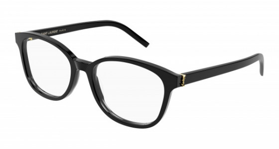 Saint Laurent SL M113 Eyeglasses, 001 - BLACK with TRANSPARENT lenses
